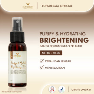 Yufaderma Purify & Hydrating Brightening Toner Penyegar Wajah dengan Whitening Mencerahkan Dan Angkat Sel Kulit Mati