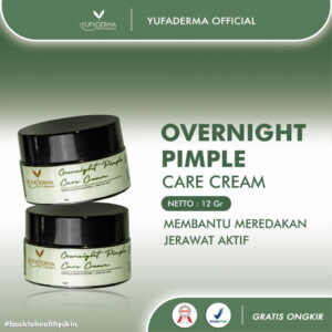 Yufaderma Overnight Pimple Care Cream Dengan Sulfur Anti Bakteri Untuk Perawatan Wajah Berjerawat