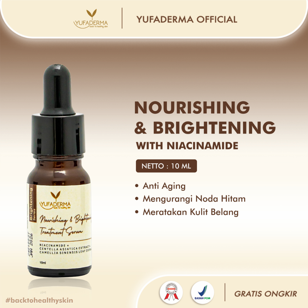 Yufaderma Nourishing and Brightening Serum Wajah Glowing Dan Putih Atasi Penuaan Dini