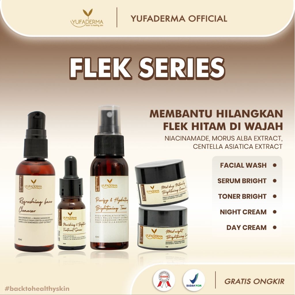 Yufaderma Paket Flek Bpom Hilangkan Flek Hitam / Bintik dan Mencerahkan Wajah