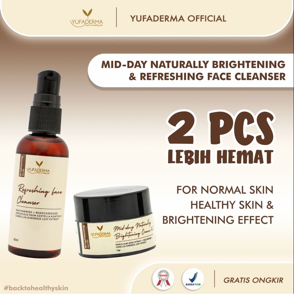 BUNDLING - Mid-day Naturally Brightening Cream & Refreshing Face Cleanser