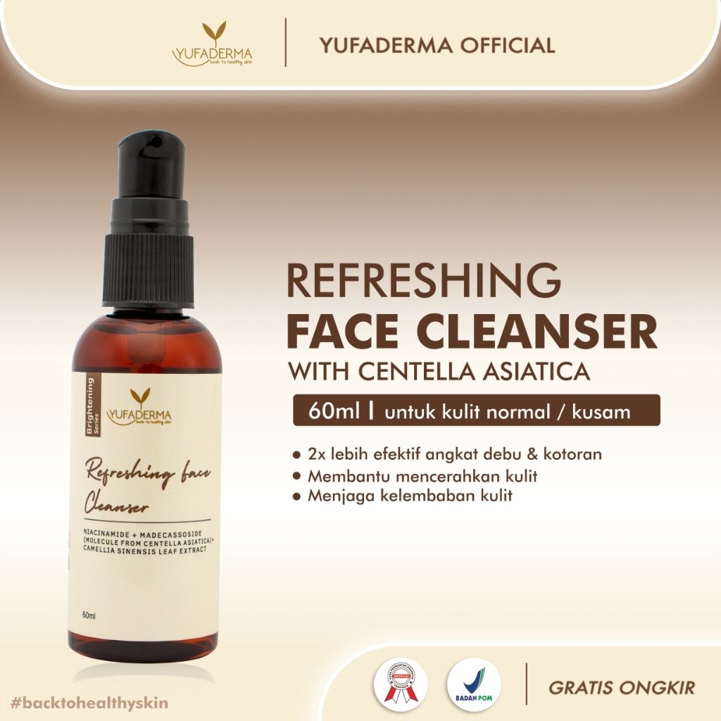 Yufaderma Facial Wash Refreshing Face Cleanser Sabun Cuci Muka Mencerahkan dan Menyegarkan Wajah
